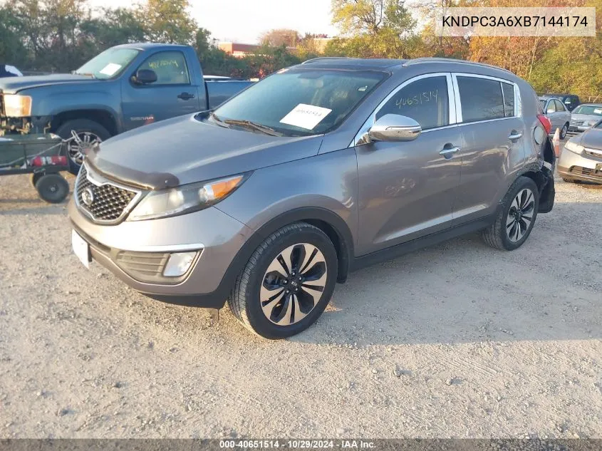 2011 Kia Sportage Sx VIN: KNDPC3A6XB7144174 Lot: 40651514