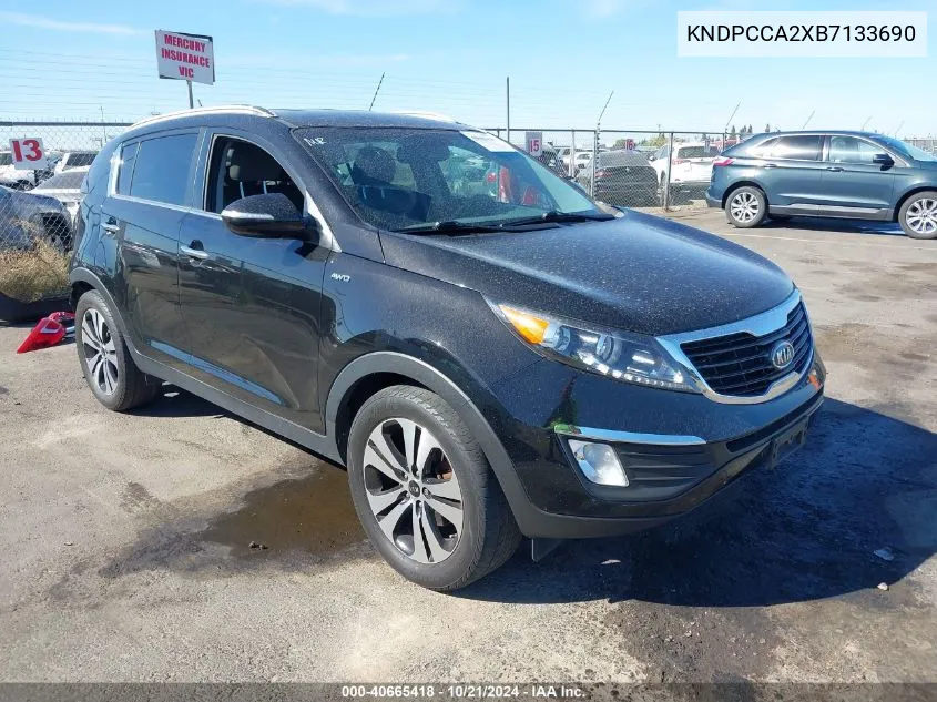 2011 Kia Sportage Ex VIN: KNDPCCA2XB7133690 Lot: 40665418