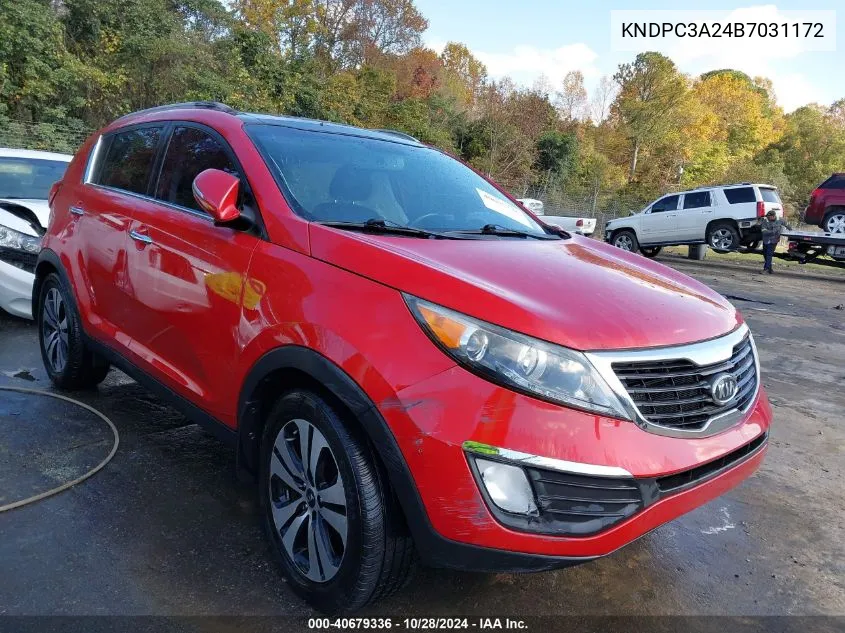 2011 Kia Sportage Ex VIN: KNDPC3A24B7031172 Lot: 40679336