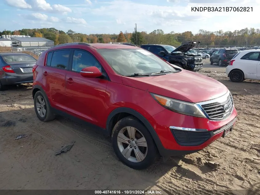 2011 Kia Sportage Lx VIN: KNDPB3A21B7062821 Lot: 40741616