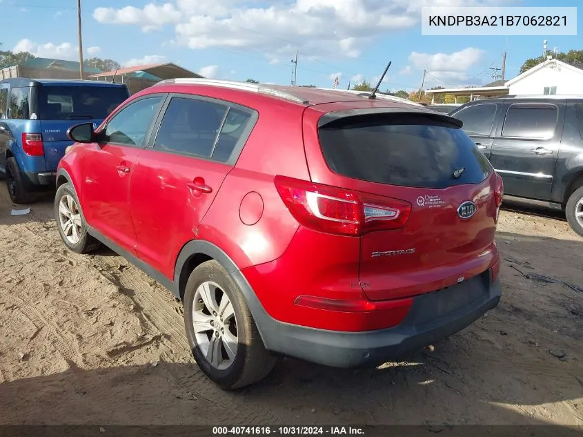 2011 Kia Sportage Lx VIN: KNDPB3A21B7062821 Lot: 40741616