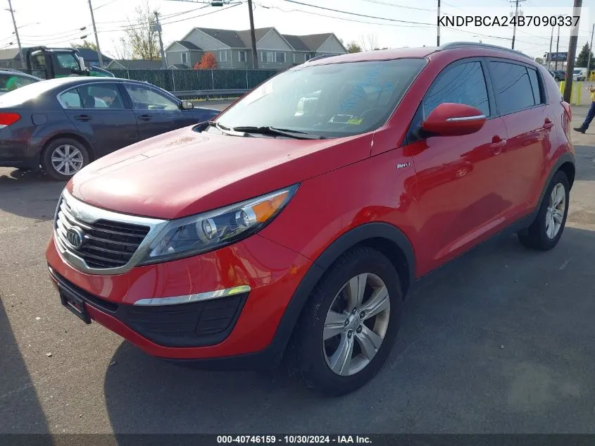 2011 Kia Sportage Lx VIN: KNDPBCA24B7090337 Lot: 40746159