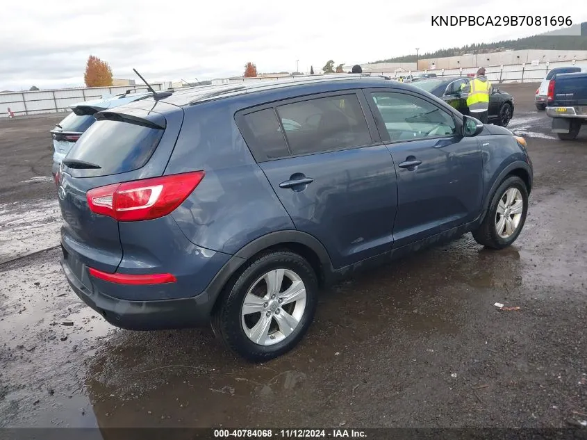 2011 Kia Sportage Lx VIN: KNDPBCA29B7081696 Lot: 40784068