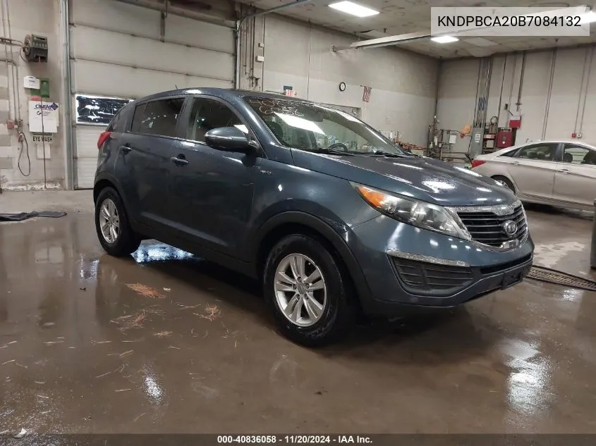 2011 Kia Sportage Lx VIN: KNDPBCA20B7084132 Lot: 40836058