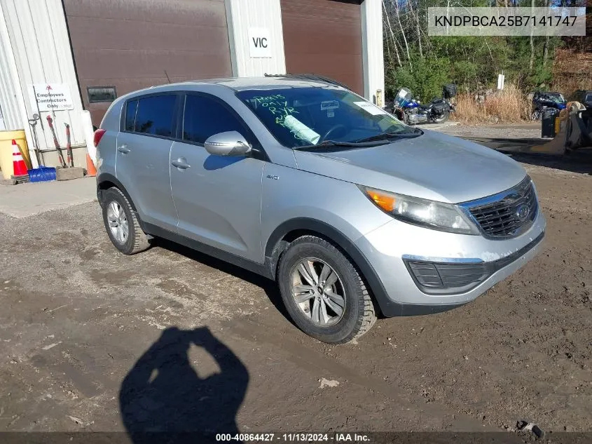 2011 Kia Sportage Lx VIN: KNDPBCA25B7141747 Lot: 40864427