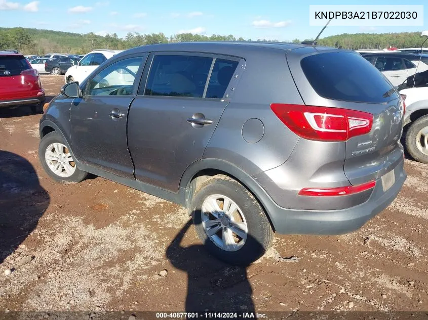 2011 Kia Sportage Lx VIN: KNDPB3A21B7022030 Lot: 40877601