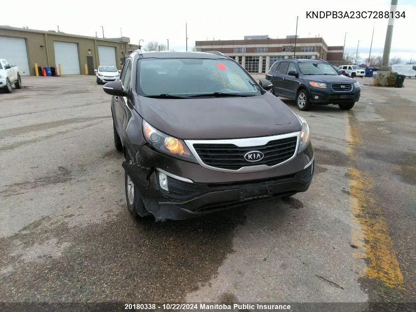 2012 Kia Sportage Lx VIN: KNDPB3A23C7288134 Lot: 20180338