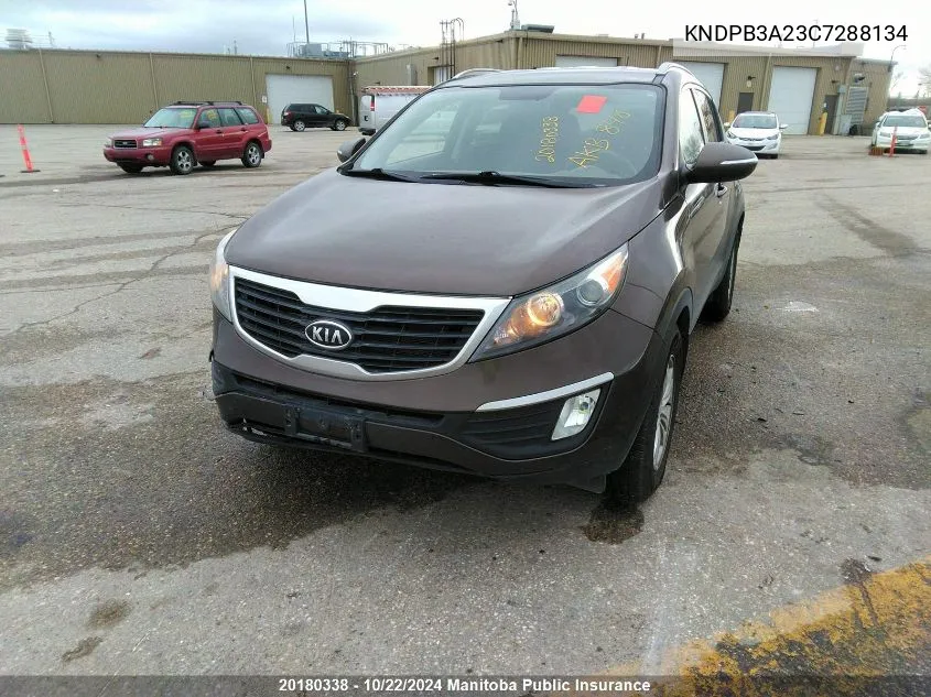 2012 Kia Sportage Lx VIN: KNDPB3A23C7288134 Lot: 20180338