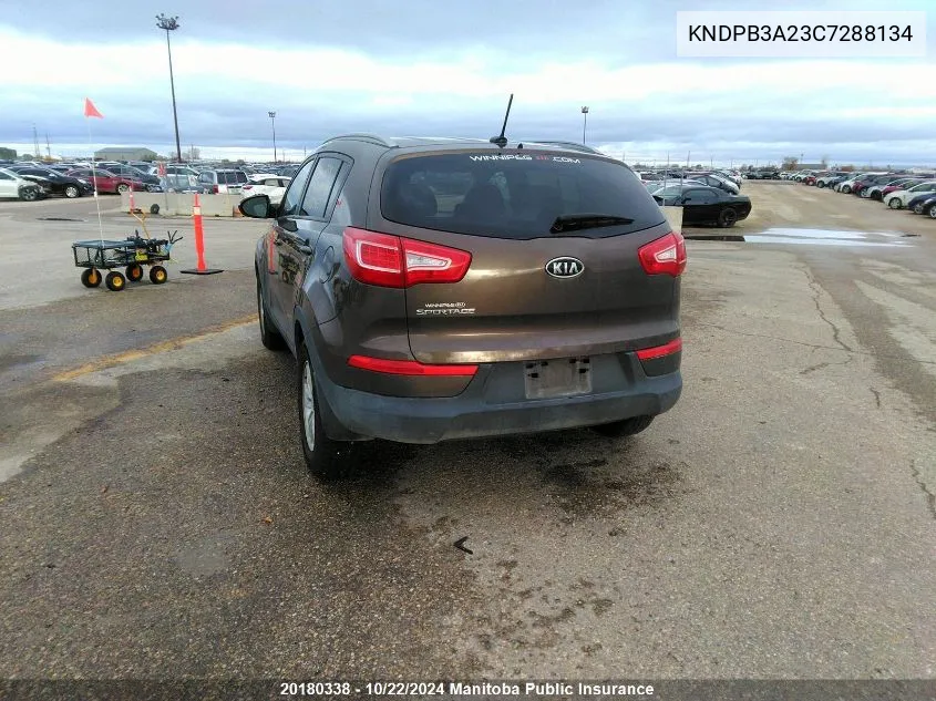 2012 Kia Sportage Lx VIN: KNDPB3A23C7288134 Lot: 20180338