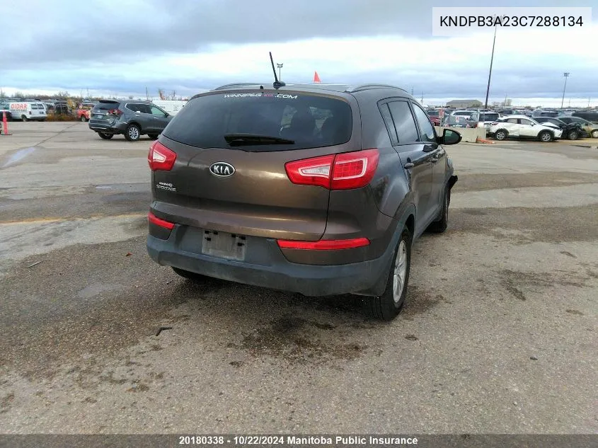 2012 Kia Sportage Lx VIN: KNDPB3A23C7288134 Lot: 20180338