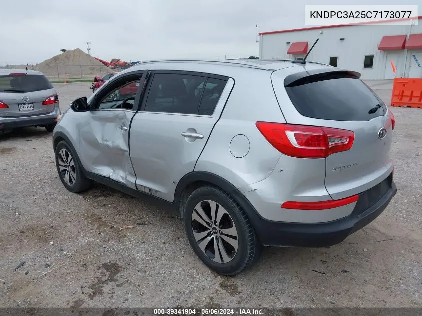 2012 Kia Sportage Ex VIN: KNDPC3A25C7173077 Lot: 39341904