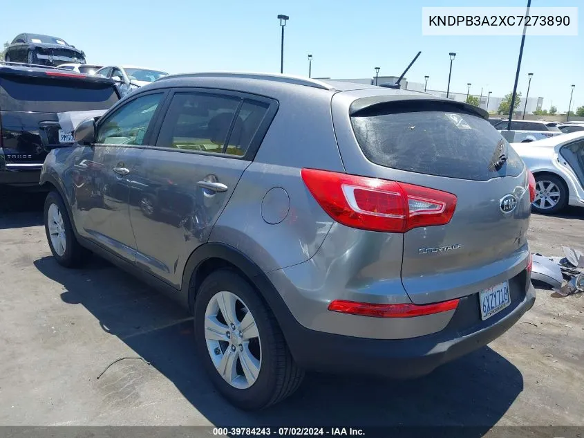 2012 Kia Sportage Lx VIN: KNDPB3A2XC7273890 Lot: 39784243