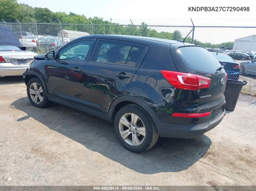 2012 Kia Sportage Lx VIN: KNDPB3A27C7290498 Lot: 40029419