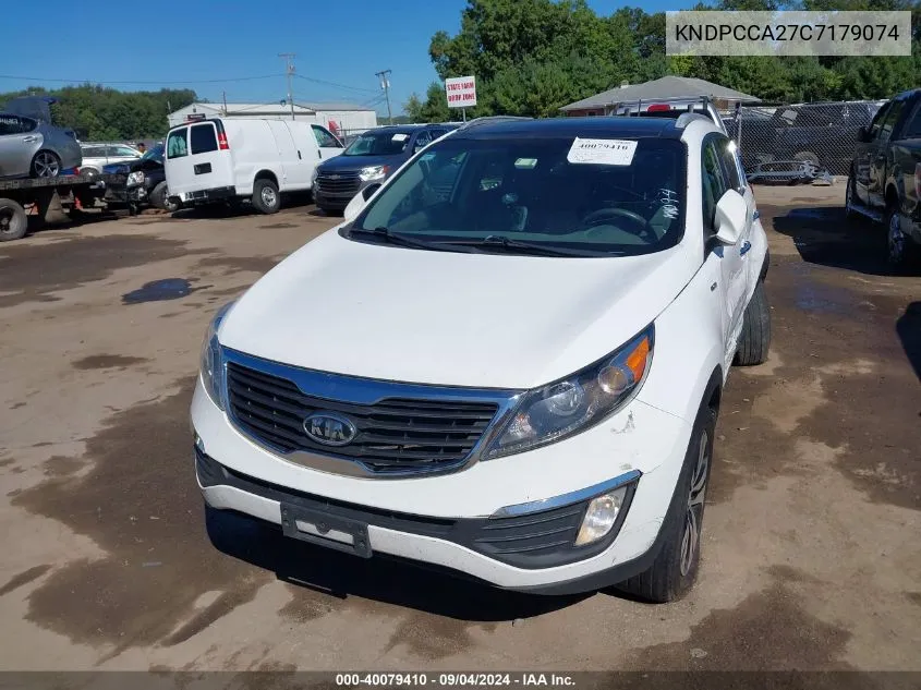 2012 Kia Sportage Ex VIN: KNDPCCA27C7179074 Lot: 40079410