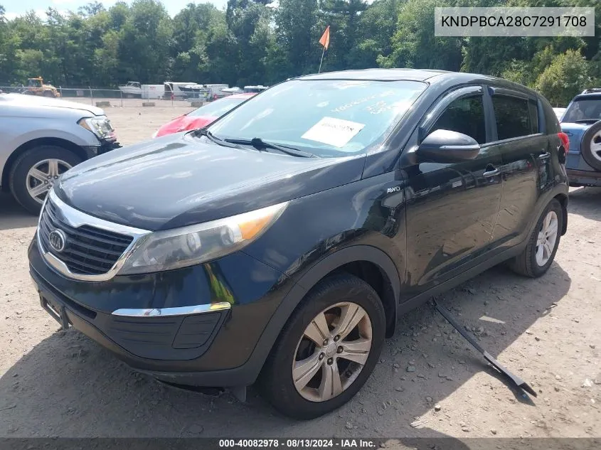 2012 Kia Sportage Lx VIN: KNDPBCA28C7291708 Lot: 40082978