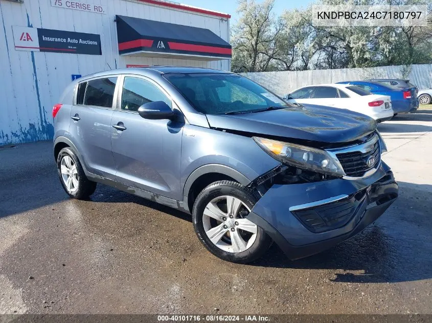 2012 Kia Sportage Lx VIN: KNDPBCA24C7180797 Lot: 40101716