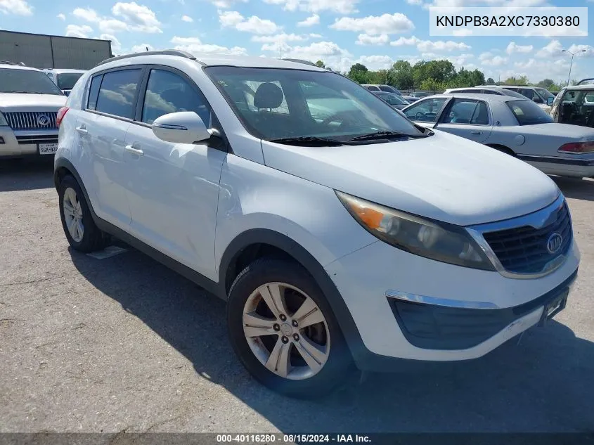 2012 Kia Sportage Lx VIN: KNDPB3A2XC7330380 Lot: 40116280