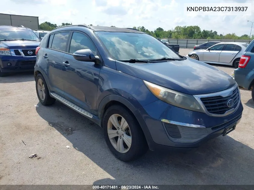 2012 Kia Sportage Lx VIN: KNDPB3A23C7313937 Lot: 40171481