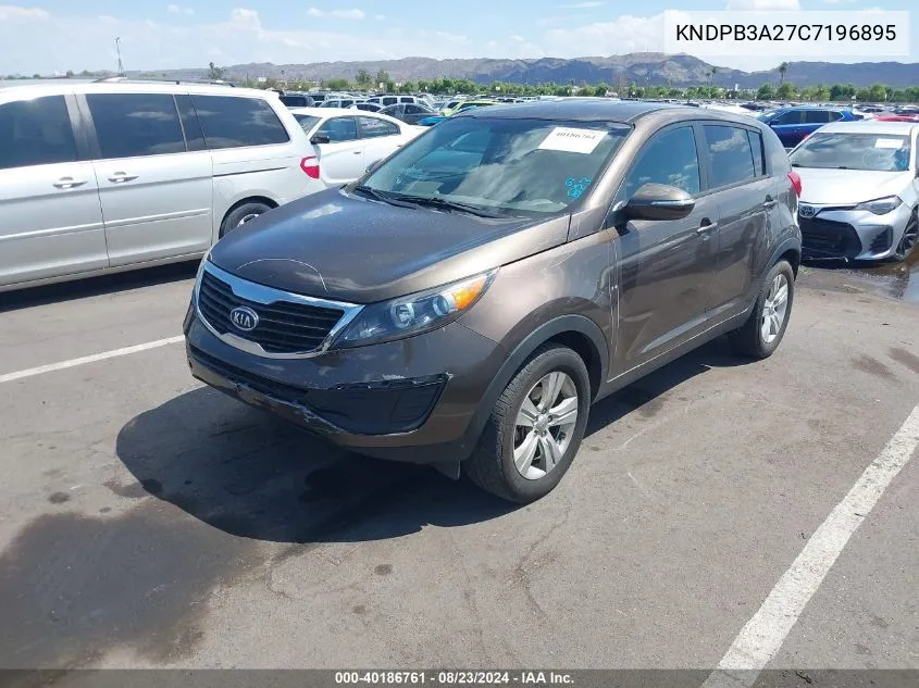 2012 Kia Sportage Lx VIN: KNDPB3A27C7196895 Lot: 40186761