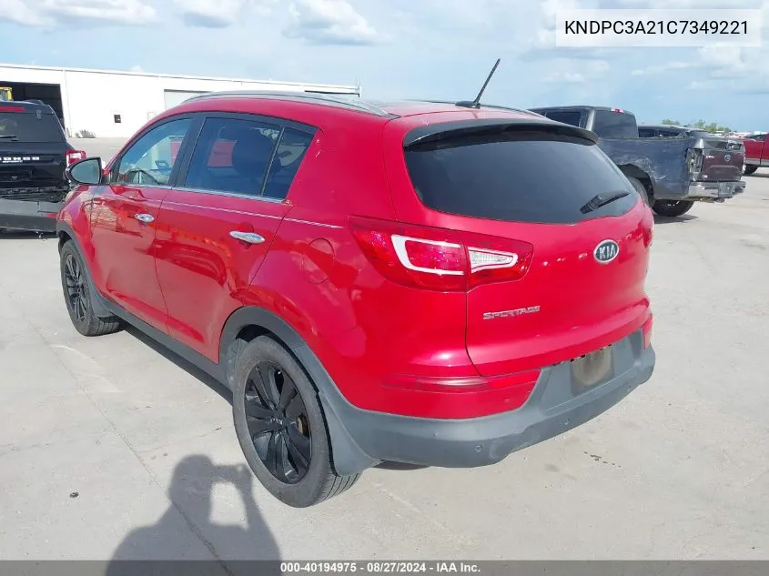 KNDPC3A21C7349221 2012 Kia Sportage Ex