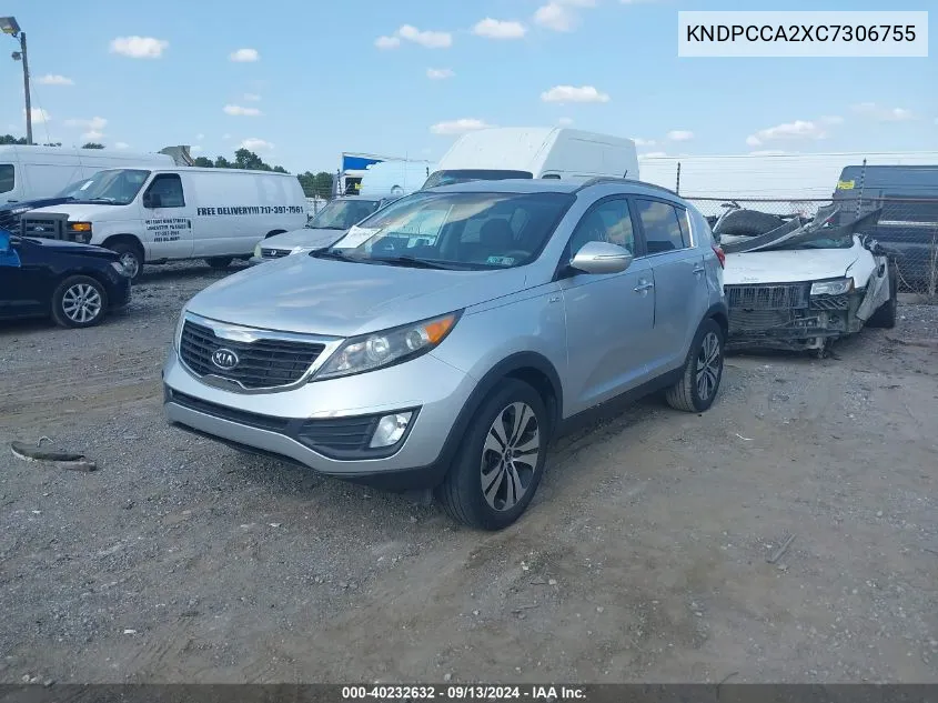 2012 Kia Sportage Ex VIN: KNDPCCA2XC7306755 Lot: 40232632