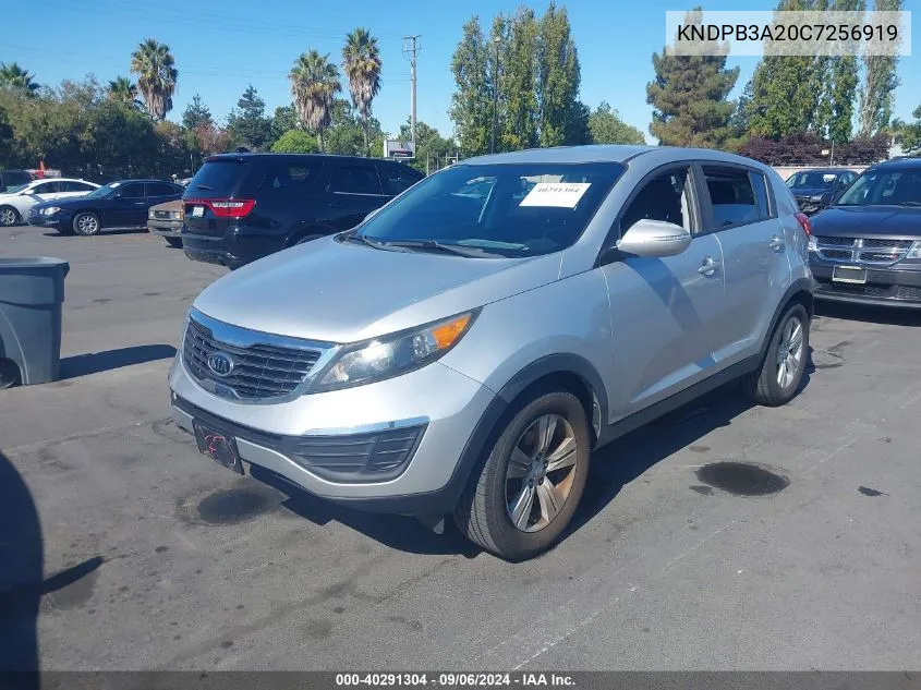 2012 Kia Sportage Lx VIN: KNDPB3A20C7256919 Lot: 40291304