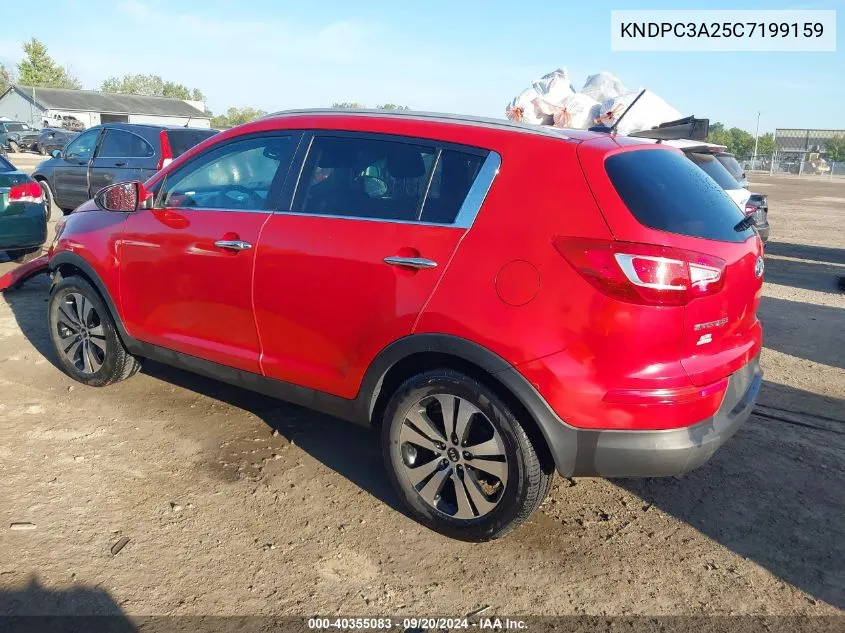 2012 Kia Sportage Ex VIN: KNDPC3A25C7199159 Lot: 40355083