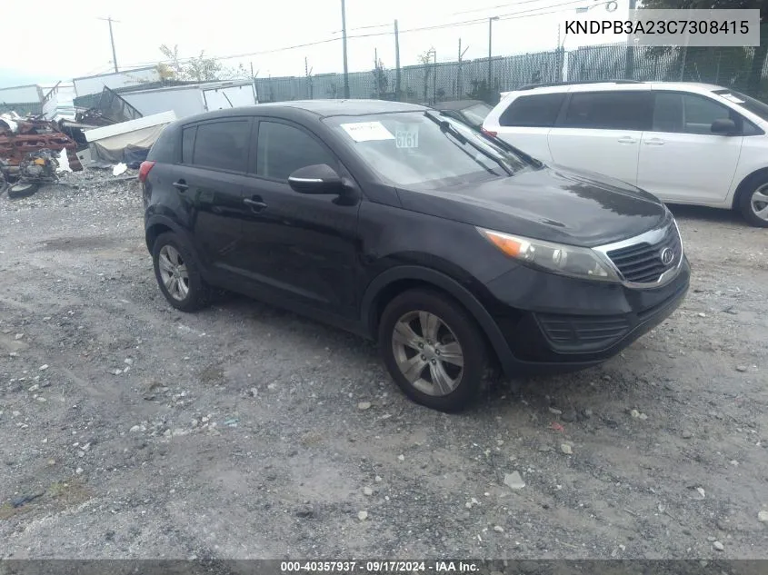 2012 Kia Sportage Lx VIN: KNDPB3A23C7308415 Lot: 40357937