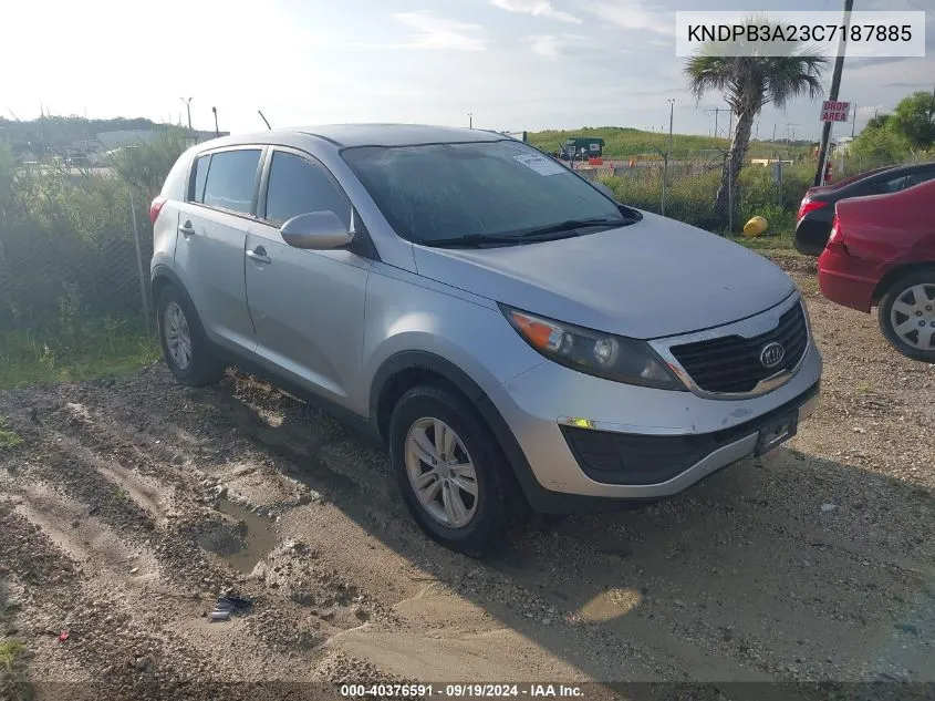 2012 Kia Sportage Lx VIN: KNDPB3A23C7187885 Lot: 40376591