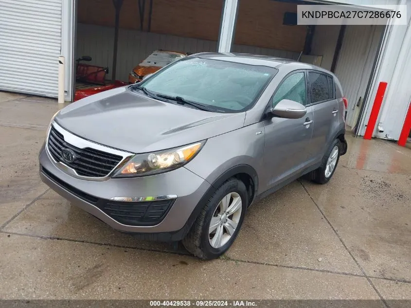 2012 Kia Sportage Lx VIN: KNDPBCA27C7286676 Lot: 40429538