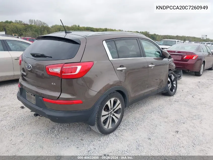 KNDPCCA20C7260949 2012 Kia Sportage Ex