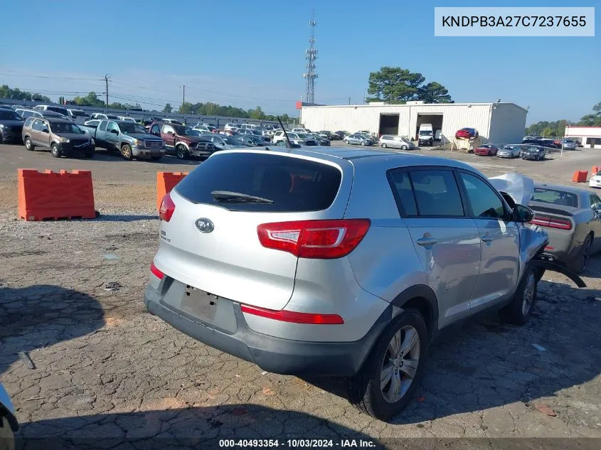 2012 Kia Sportage Lx VIN: KNDPB3A27C7237655 Lot: 40493354