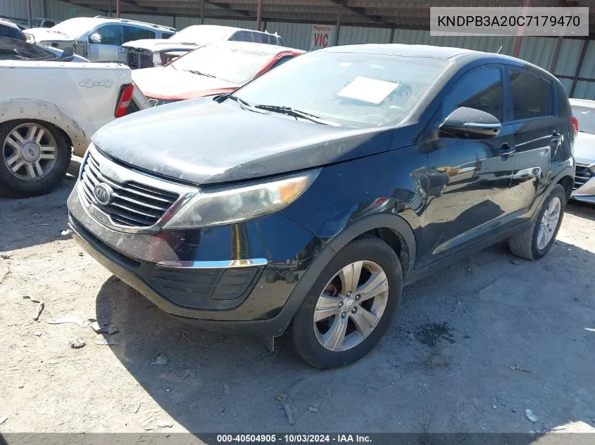 2012 Kia Sportage Lx VIN: KNDPB3A20C7179470 Lot: 40504905