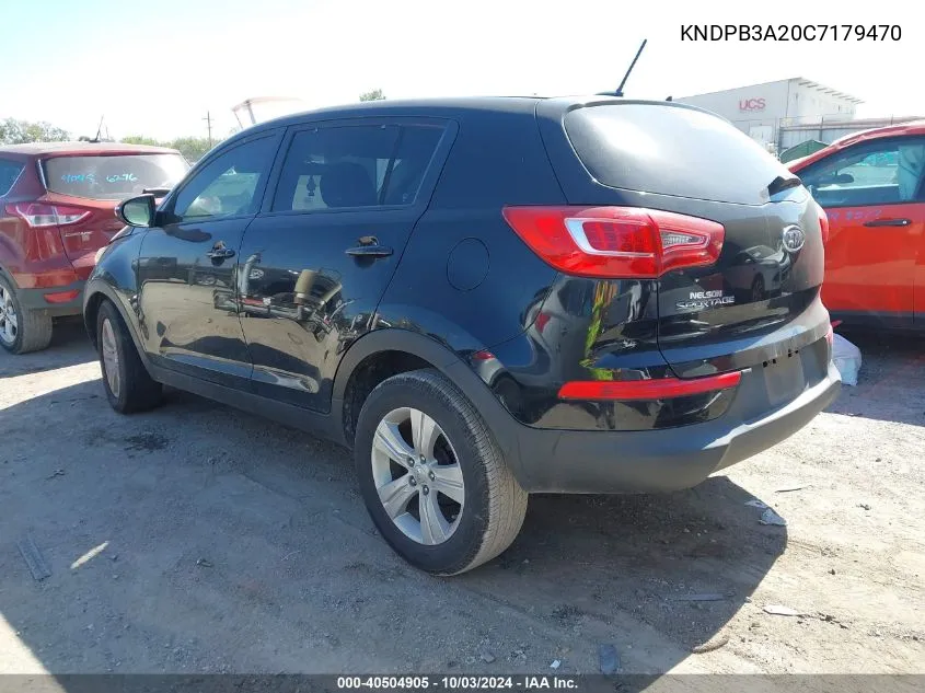 2012 Kia Sportage Lx VIN: KNDPB3A20C7179470 Lot: 40504905