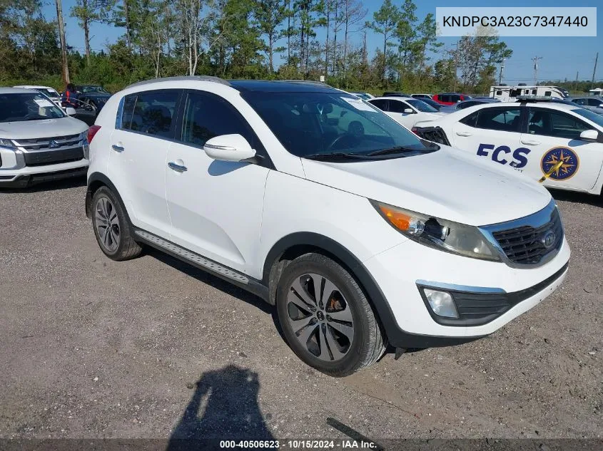 2012 Kia Sportage Ex VIN: KNDPC3A23C7347440 Lot: 40506623