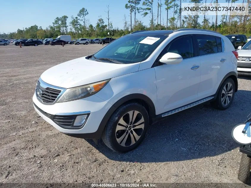 2012 Kia Sportage Ex VIN: KNDPC3A23C7347440 Lot: 40506623