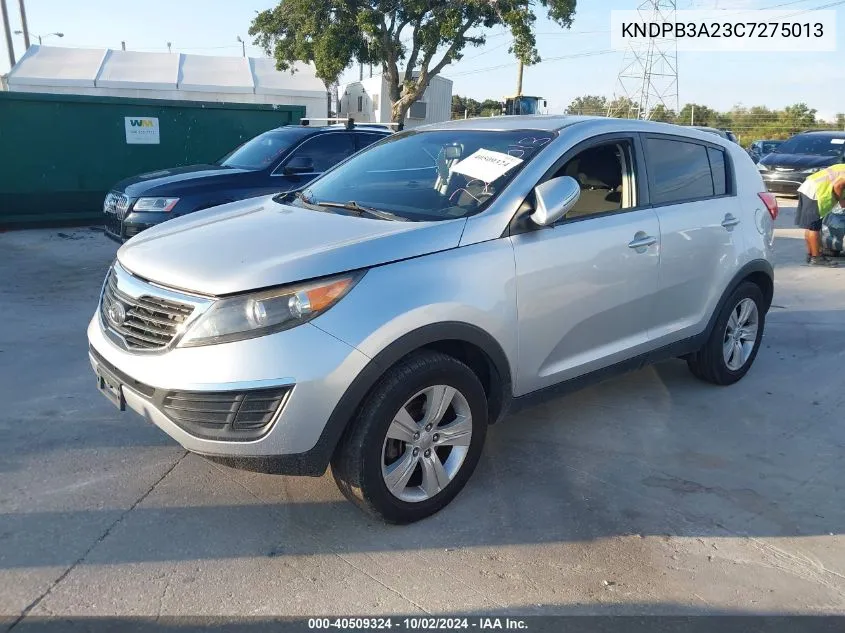 2012 Kia Sportage Lx VIN: KNDPB3A23C7275013 Lot: 40509324