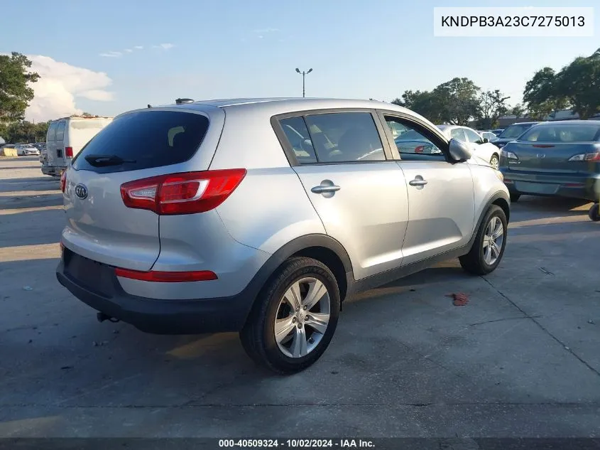 2012 Kia Sportage Lx VIN: KNDPB3A23C7275013 Lot: 40509324