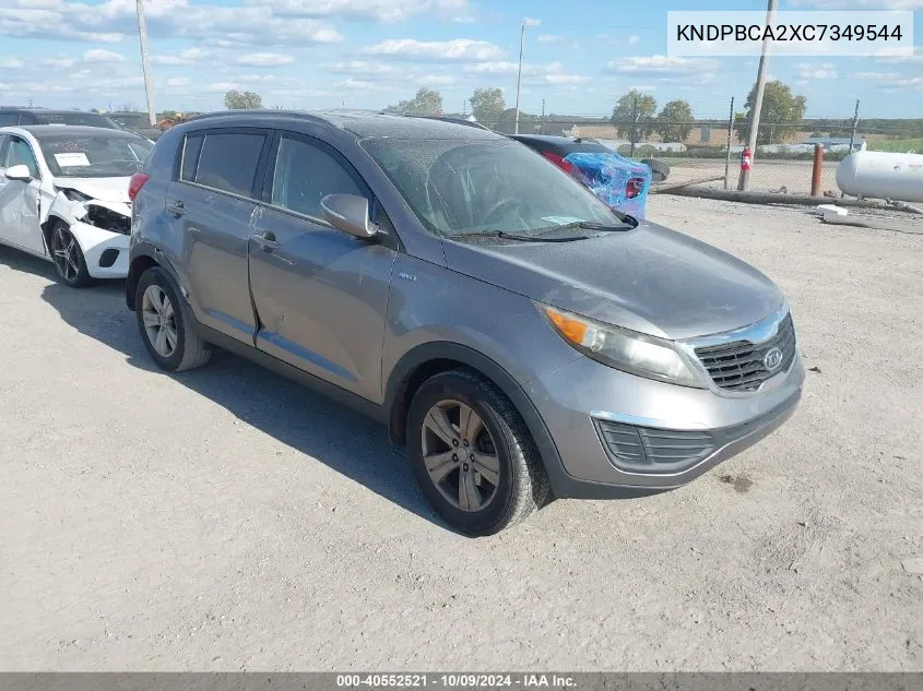 2012 Kia Sportage Lx VIN: KNDPBCA2XC7349544 Lot: 40552521