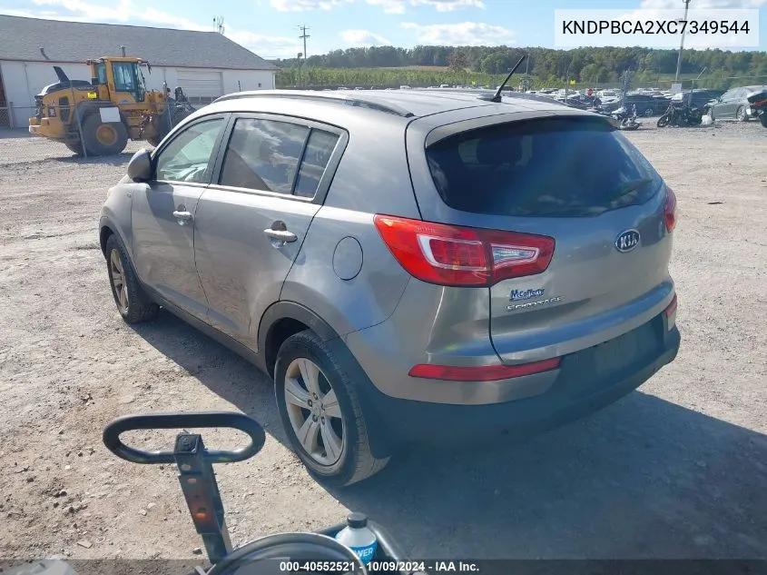 2012 Kia Sportage Lx VIN: KNDPBCA2XC7349544 Lot: 40552521