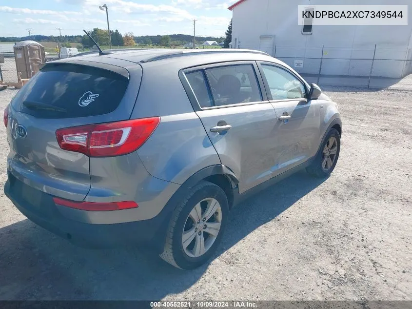 2012 Kia Sportage Lx VIN: KNDPBCA2XC7349544 Lot: 40552521