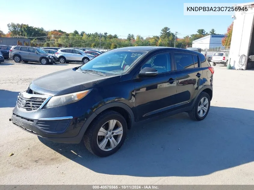 2012 Kia Sportage Lx VIN: KNDPB3A23C7256946 Lot: 40575565