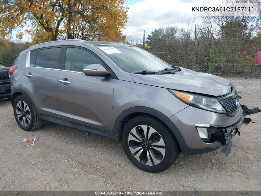 2012 Kia Sportage Sx VIN: KNDPC3A61C7187111 Lot: 40632210