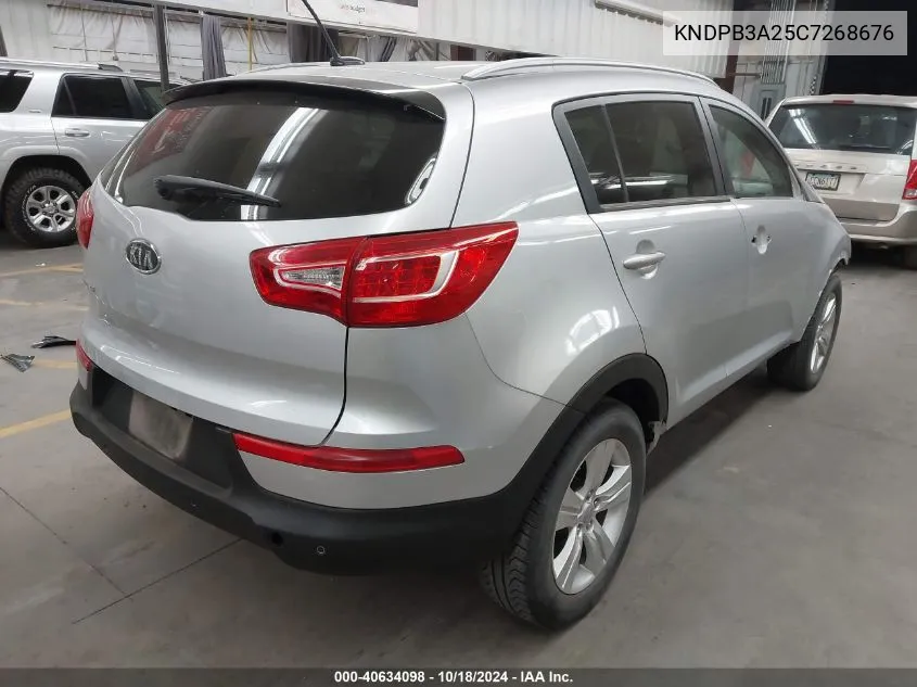 2012 Kia Sportage Lx VIN: KNDPB3A25C7268676 Lot: 40634098