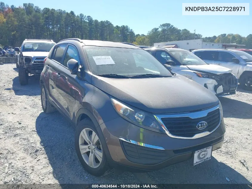 2012 Kia Sportage Lx VIN: KNDPB3A25C7228971 Lot: 40634544