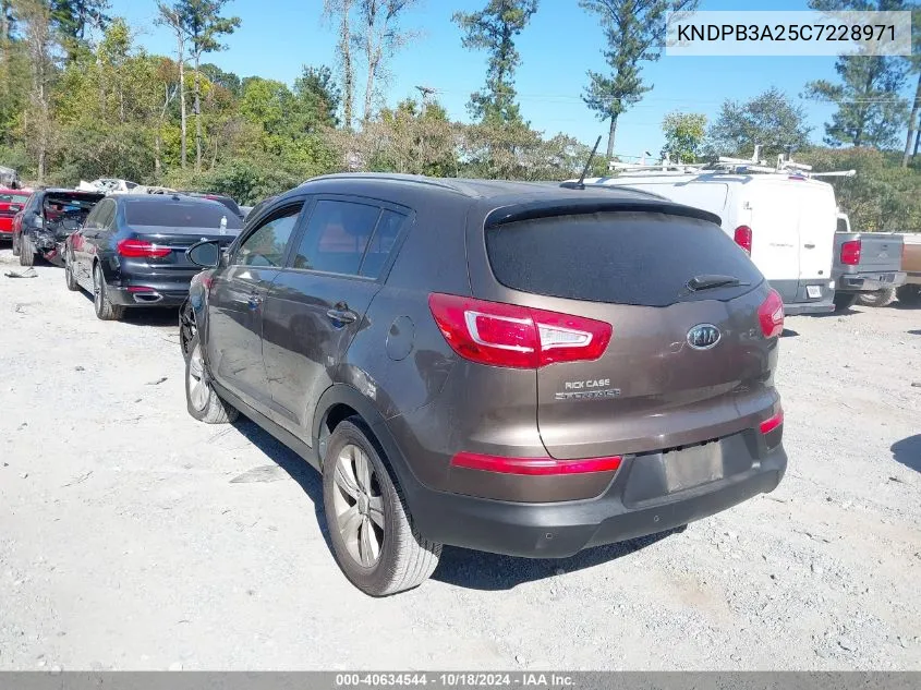 2012 Kia Sportage Lx VIN: KNDPB3A25C7228971 Lot: 40634544