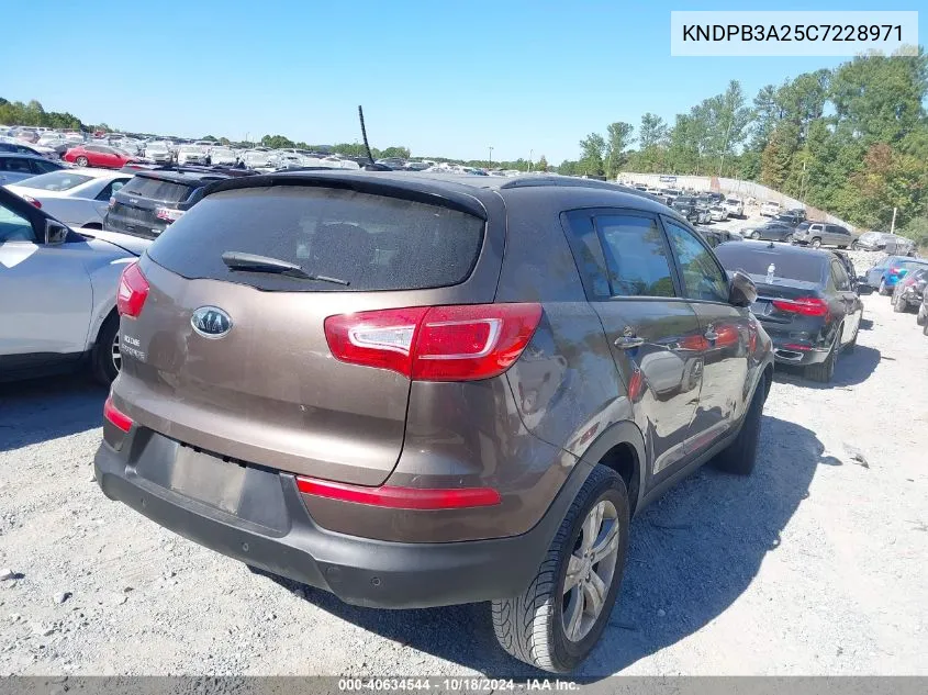 2012 Kia Sportage Lx VIN: KNDPB3A25C7228971 Lot: 40634544