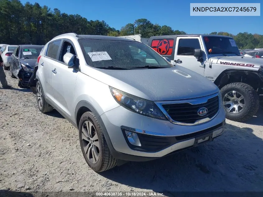 2012 Kia Sportage Ex VIN: KNDPC3A2XC7245679 Lot: 40638735