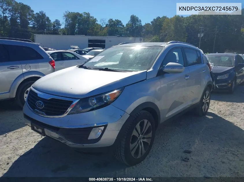 2012 Kia Sportage Ex VIN: KNDPC3A2XC7245679 Lot: 40638735