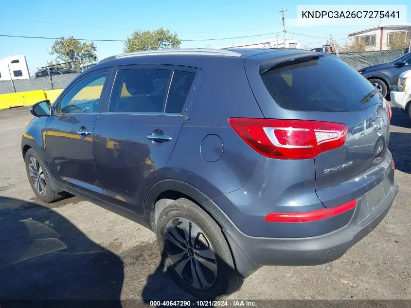 KNDPC3A26C7275441 2012 Kia Sportage Ex